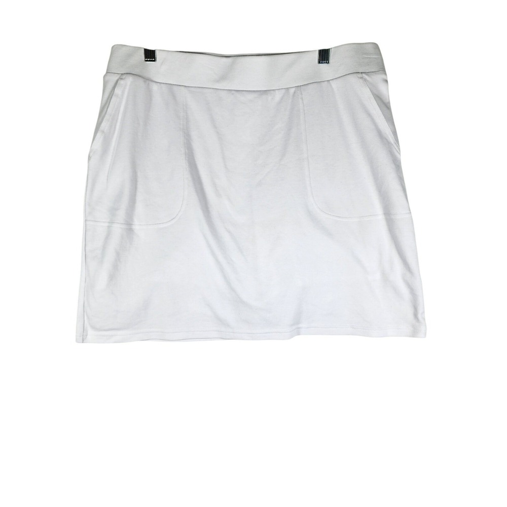 Croft & Barrow L White Skort Pull On Pockets Golfcore Tennis Pickleball Resort